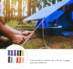 12 Rolls Tent Cord and Emergency Survival Rope, 3 Meters Each, Heavy-Duty Outdoor Camping Guide Line for Hiking and Climbing Random Color