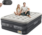 OhGeni Air Mattress Full with Built in Pump, Ideal Alternative to a Bed, 18'' Raised Comfortable Blow Up Colchones Inflables Mattress for Home, Guests, Foldable Portable Bed for Adults, 600 lbs