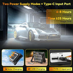 300W Led Work Light Rechargeable,26000MAh Solar Portable Light, 26000LM Magnetic Work Lights, 326 Led Battery Work Lights with Stand 5 Lights Modes IP66 Waterproof for Outdoor Camping Car Repairing
