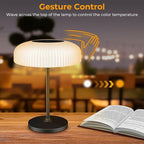 2 Color Table Touch Lamp, Versatile Solar and USB-C Rechargeable Desk Lamp with IP65 Waterproof Design, Indoor/Outdoor Ligh Perfect for the Patio, Garden, Camping, Bathroom, and Bedside Use.