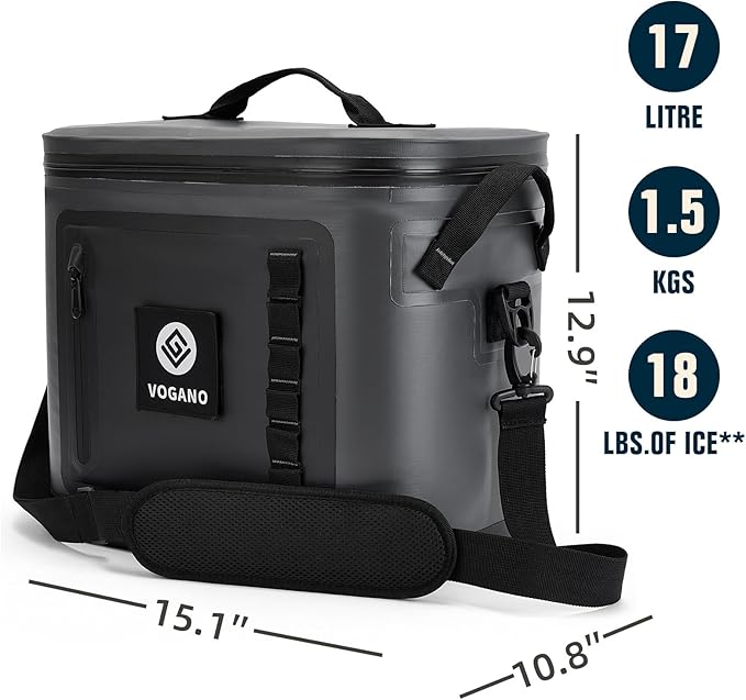 40 Can Soft Cooler Bag - Insulated Leak-Proof Large Cooler Bag with Roll-Top Waterproof Seal | Portable Ice Chest for Camping, Beach, Travel, Picnics | 24HR Cold Retention