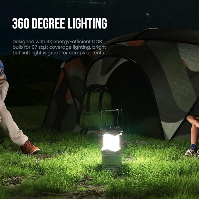 Lichamp 8 Pack LED Lantern Camping Light, Battery Operated Lanterns COB Super Bright for Power Outages Indoor Emergency Outdoor Camping Hiking Kit, B8GY