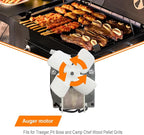 Upgraded 2.5RPM Auger Motor Accessories, Compatible with Pit Boss, Traeger, and Camp Chef Wood Pellet Grill Smokers, AC120V 60Hz 2 Pole Universal Barbecue Feeding Gear Replacement Parts