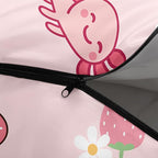 QOOMO Axolotl Cute Camping Sleeping Bags,3 Season Warm & Cool Weather,Lightweight,Waterproof Sleeping Bags for Adults & Kids,Traveling,and Outdoors