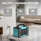 Solar Generator 1000W IB-1000 Portable Power Station with 200W Solar Panel Included, 1024Wh LiFePO4 Battery with 120V AC Outlet for RV Camping Outdoor Home Emergency Backup, Fast Charging