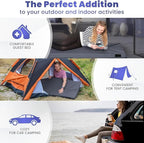 Hazli Matrix AirCell Memory Foam Camping Mattress Pad - CertiPUR-US Roll Up Mattress for Adults - Portable Foam Sleeping Mats for Camping - Camp Cot Sleeping Pad - Floor Sleep Mat Bed Roll for Car RV