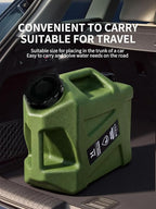 HAIGE 5 Gallon Water Jug with Spigot, BPA-Free Portable Water Container for Camping Picnic Hiking Emergency Water Storage, Green 5 Gal Water Tank with Handle & Lid