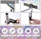 Folding Camping Table 2ft Portable Pinic Table Adjustable Height Small Card Table Aluminum Foldable Lightweight with Carry Handle for Outdoor Indoor Hiking Camp BBQ Beach (Blooming Floral)