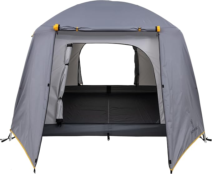 Browning Camping Glacier 4-Person Tent, Free-Standing Cabin Style with Full Coverage Fly