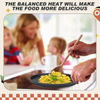 Maxdot 2 Pcs Small Cast Iron Griddle Pan 9.8 Inch Easter 4th of July Round Cast Iron Pizza Pan Camping Skillets Mini Carbon Steel Griddle for BBQ, Baking, Grilling, in the Oven, on the Stove or Grill