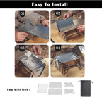 Portable Backpacking Stove with Grill Grid, Folding Stainless Steel Charcoal Grill, Ultralight BBQ Wood Burning Camp Stove for Hiking Picnic Garden Backyard Cooking