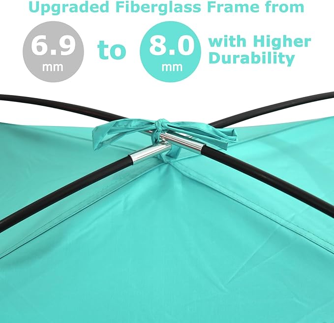 COMMOUDS Beach Tent Sun Shade for 3/4/6/8 Person, UPF 50+ Beach Sun Shelter Canopy Tent, Lightweight, Easy Set Up and Carry