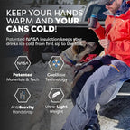 PHOOZY Insulated Can Cooler for 12oz Cans with NASA-Inspired Technology - Patented Koozie That Keeps Drinks Cold 10x Longer - Lightweight Beer Koozie for Outdoor Adventures - Black Camo