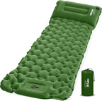 HiiPeak Camping Sleeping Pad, Ultralight Camping Mat with Pillow, Built-in Foot Pump Inflatable Sleeping Pads Compact for Camping Backpacking Hiking Traveling Tent
