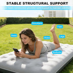 Single Size Air Mattress - Inflatable Camping Bed, Inflatable Single Bed for Camping, Home & Travel(Grey)
