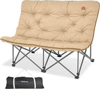 KingCamp Folding Comfy Butterfly Chair Oversized Padded Camping Chairs for Adults Comfortable Camp Chair 300lbs Heavy Duty with High Back for Outdoor Lawn Patio Bedroom Living Room Dorm