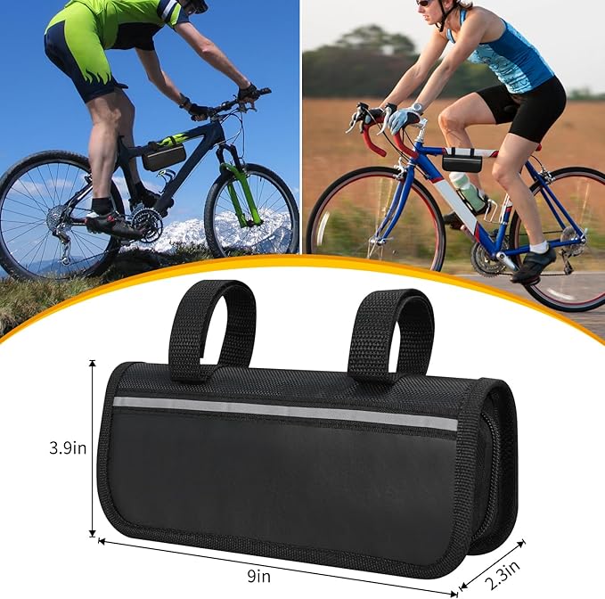 Bike Repair Kit, Bicycle Repair Bag With Tire Pump, Bike Tool Kit for Camping Travel, 16-in-1 Bike Multitool, Bicycle Tire Repair Kit, 4mm and 5mm Allen Wrenches, Used for Mountain Bike and Road Bike