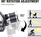 BORUIT RJ-3000 Headlamp with Green Light, Super Bright LED Head Lamp 3 Modes, USB C Rechargeable, Waterproof Head Light for Hunting, Construction, Hard Hat, Fishing, Camping