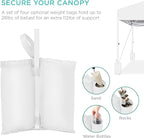 Best Choice Products 8x8ft Pop Up Canopy Tent, Outdoor Shade, 1 Person 1 Minute Set Up, Carry Case, 4 Weight Bags - White/White