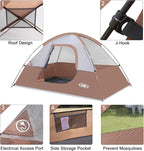 Camping Tent 2-4 Person, Waterproof Windproof Tent with Rainfly Easy Set up-Portable Dome Tents for Camping…