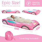 Barbie & FUNBOY Kids Sleepover Travel Bed & Air Mattress. Perfect for Sleepovers. Includes Carrying Storage Bag, Twin