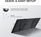 EF ECOFLOW 160 Watt Portable Solar Panel for Power Station, Foldable Solar Charger with Adjustable Kickstand, Waterproof IP68 for Outdoor Camping RV Off Grid System