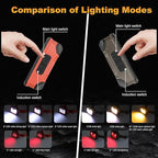 LED Headlamp Rechargeable Battery Powered Hard Hat 5 Light Mode 1000 Lumen Usb C Waterproof Bright Outdoor Camping Essential Fishing Gear Hiking Accessories Hunting Running Survival Power Outage Gifts