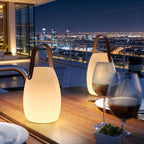 uuffoo 2 Pack Rechargeable Portable Table Lamp, Cordless RGB Lantern with Remote, Decorative LED Night Light, IP44 Waterproof Indoor Outdoor Lamp for Bedroom Patio Garden Wedding Party