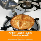 Sandwich Grill 3-Pack | Handheld Sandwich Maker & Panini Press, Portable Cast Aluminum Pie Iron for Hot Sandwiches, Pockets & Snacks | Stovetop, Grill, RV Camper & Campfire Cooking Tool