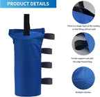 Joramoy Heavy Duty Canopy Weight Bags (150LBS) for Pop Up Canopy Tent - Leg Weights, Set of 4, Blue (Without Sand)