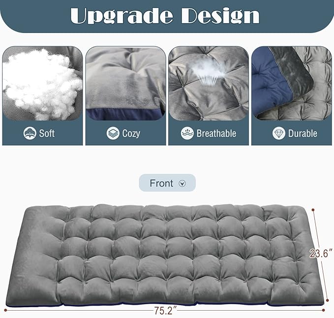 LILYPELLE Folding Outside Chaise Lounge Chair with Mattress, 5 Position Adjustable Patio Folding Lounge Chair Reclining Chairs Perfect for Sunbathing, Camping, Pool, Beach, Patio