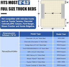 Umbrauto Truck Bed Air Mattress for 6-6.5ft Full Size, Upgraded Thickened Inflatable Mattress with Pump, Pick Up Airbed for Truck Tent Camping, Purple