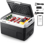 VEVOR 12 Volt Car Refrigerator, 42.3QT/40L Car Fridge, Portable Electric Cooler with -4℉~68℉ Adjustable Temperature, 12/24V DC and 100-240V AC Compressor Freezer for Outdoor, Camping, Travel, RV