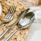Alata Potter 60-Piece Forged Silverware Set Stainless Steel Flatware Set Cutlery Set, Service for 12, Mirror Finish, Dishwasher Safe