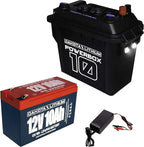 Dakota Lithium - Power Box with 12V 10Ah LiFePO4 Battery Included - 11 Year USA Warranty 2000+ Deep Cycle Battery Box with DC and USB Ports - Water/Shock Resistant - Camping, Off Grid, Marine, Kayak