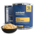 Triple Cheese Mac High Protein Meal (10 Servings) Freeze Dried Prepper Supplies & Emergency Food Supply, 40 Essential Nutritients, Shelf Stable Up to 25 Years, One Can
