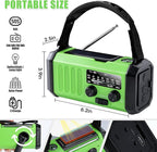 Emergency Radio with Solar/Hand Crank/USB Charging, 10000mAh Rechargeable Battery,NOAA/AM/FM Weather Radio with Multi-Function Flashlight and Cell Phone Charger for Indoor/Outdoor Emergencies