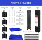 Best Choice Products 10x10ft Pop Up Canopy Tent with Sidewall, 1 Person 1 Minute Set Up, Carry Case, 4 Weight Bags - Resort Blue