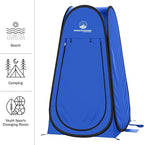 Wakeman Pop Up Changing Tent, 3.3 x 3.3 x 6.2ft, Camping Shower Tent for Portable Toilet Stall or Dressing Room with Carry Bag for Camping, Beach, or Tailgate, Polyester