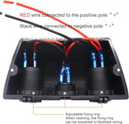12-24 V Multifunctional 3 Hole Tent Type Car Modification Socket Female Power Outlet Adapter Dual USB Charger Red LED Digital Display Voltmeter Outlet for Automotive Marine Boat