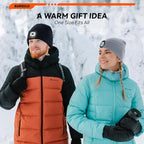 Gifts for Men, LED Beanie Hat with Light,USB Rechargeable LED Headlamp, Mens Gifts, Birthday Gifts for Him Dad Husband, Boyfriends, Grey, 2 Pack