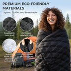 ATEPA Wearable Sleeping Bag, Recycled Warm Winter Camping Blanket Wearable Poncho for Outdoor, Stadium Sports Women Men