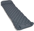 Nomic SOLAIR Self Inflating Sleeping Pad with Built-in Foam Pump, 30s Inflate / 5s Deflate, Integrated 5" Pillow, 77 x 23 x 2 in, Est. R-Value 2