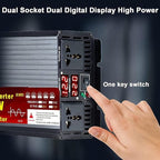 Car Power Inverter 3500W 4000W 5500W Pure Sine Wave Inverter 12V 24V 48V 60V 72V to 110V/230V 240V Solar Inverter Voltage Converter Transformer with LCD Digital Display Outlet,for Car,Truck,Camping(35