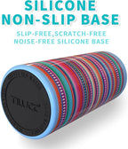 TILUCK Skinny Can Cooler for Slim Beer & Hard Seltzer, Stainless Steel, Doucle-Walled Stainless Steel Insulated Slim Cans, Standard 12 oz (Colorful Stripes)