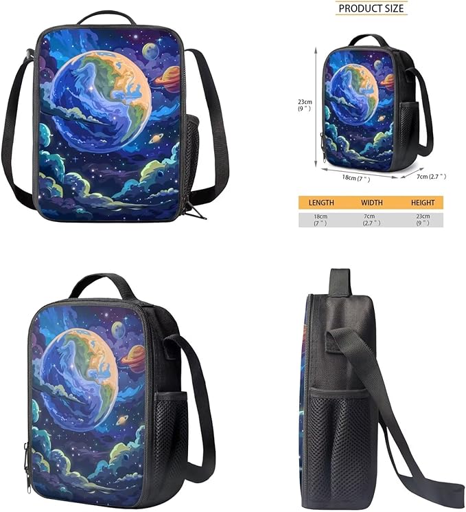 Galaxy Backpack for School Boys 6-7 Preschool Backpack Kids Kindergarten School Book Bags Lightweight Kindergarten Bagpack with Lunch Bag and Pencil Case 3 in 1