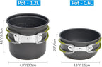 Odoland Bundle - 2 Items Camping Cookware Stove and Tableware Kit and 48 Cans Soft Cooler with Wheels and Handle