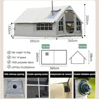 Inflatable Tent with Pump, Easy Set up Inflatable Camping Tent for 2-8 Persons, 4-Season Inflatable Tent, Glamping Outdoor Air Blow Up Tent, Family Camping Tent Grey1