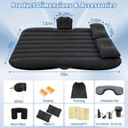 Inflatable Car Air Mattress Back Seat Bed with Air Pump,55 "x 35" Portable Thickened Car Travel Camping Sleeping Air Mattress Blow Up Bed for Car Universal SUV