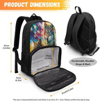 USA Flag Wolf Casual Bookbag Backpacks Hiking Outdoor Insulated Unisex Lunch Cooler Backpack Patriotic All In One Backpack Meal Bag Travel Laptop Bag 4th of July